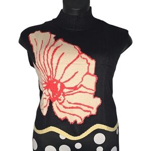 NWT - Anthropologie By Maeve - Floral Cap Sleeve Light Sweater Crop Top - M